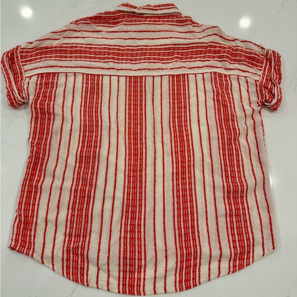 VICI En Créme Tay Striped Top in Cream Red - Picture 11 of 11